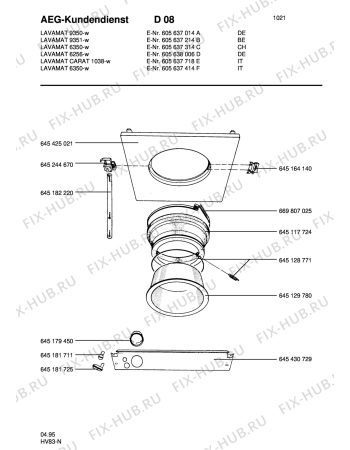 Схема №1 LAV610 A с изображением Рукоятка Aeg 8996451817259